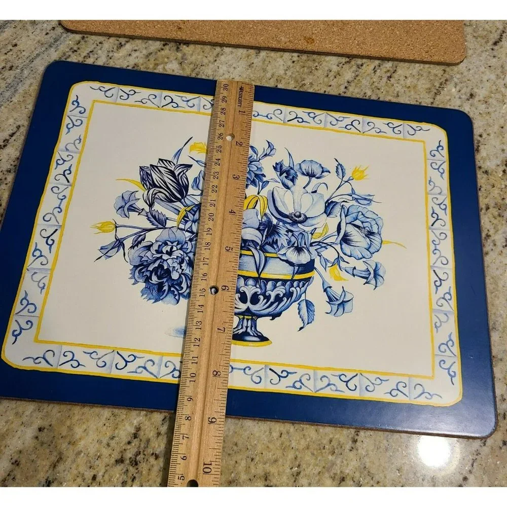 Delftware Past Times Vintage Set of 2 Place Mats England Table Mats